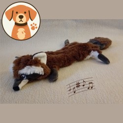 Peluche sonore - jouet pour chien en forme de raton laveur