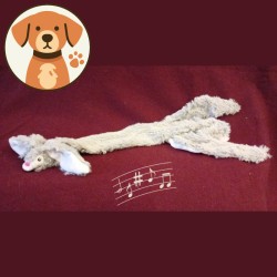 Peluche sonore - jouet pour chien en forme de lapin